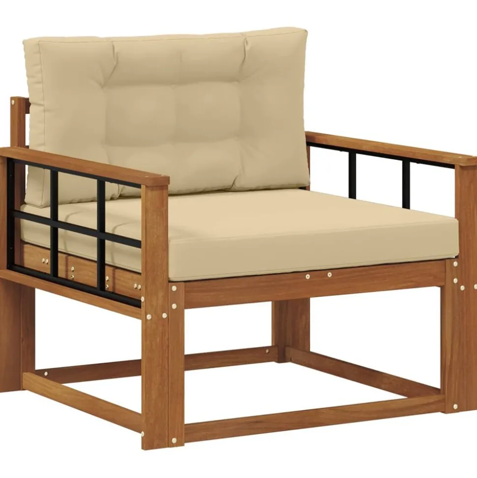 vidaXL Buiten Midden Sofa Massief Acaciahout Naturel