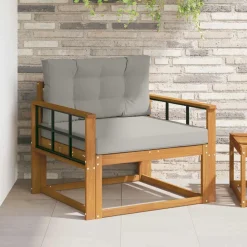 vidaXL Buiten Midden Sofa Massief Acaciahout Naturel