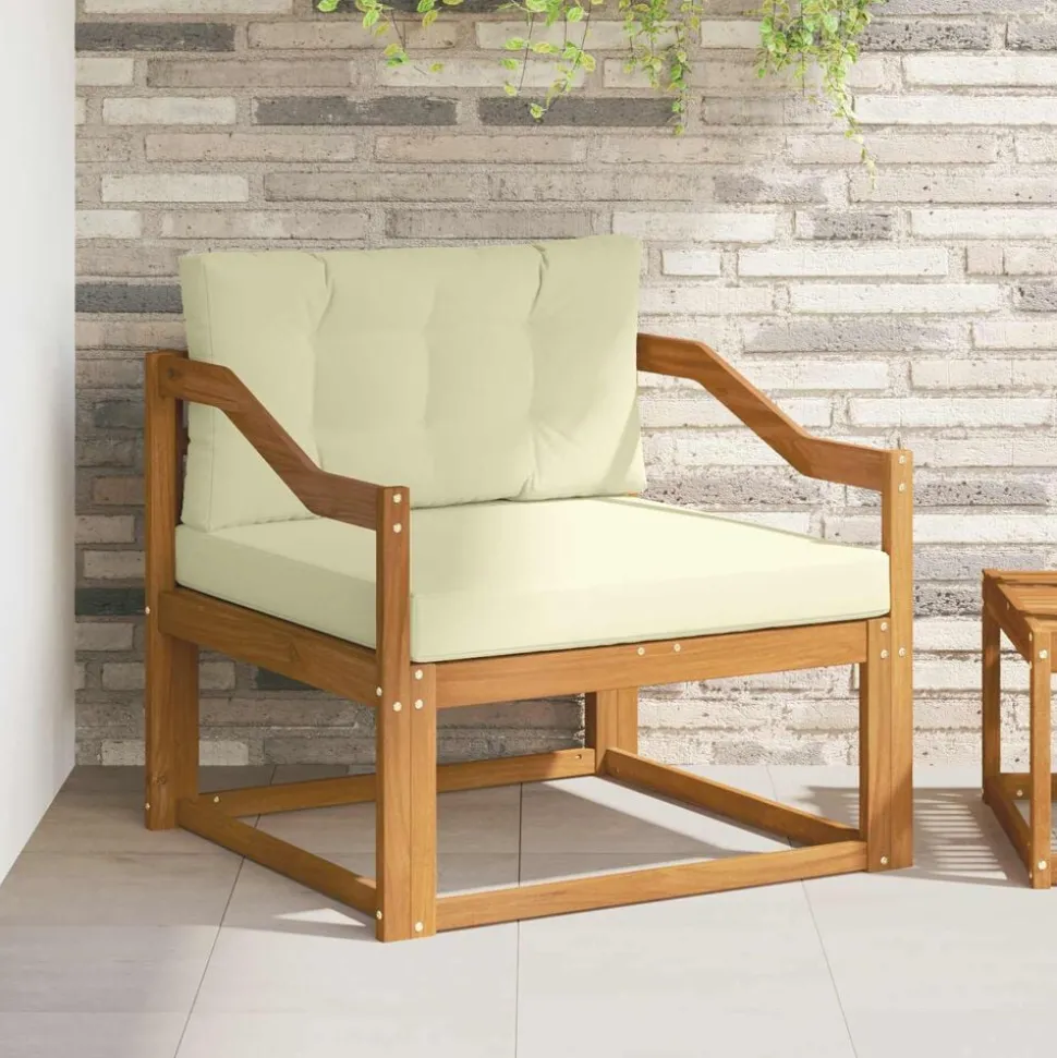 vidaXL Buiten Midden Sofa Massief Acaciahout Naturel