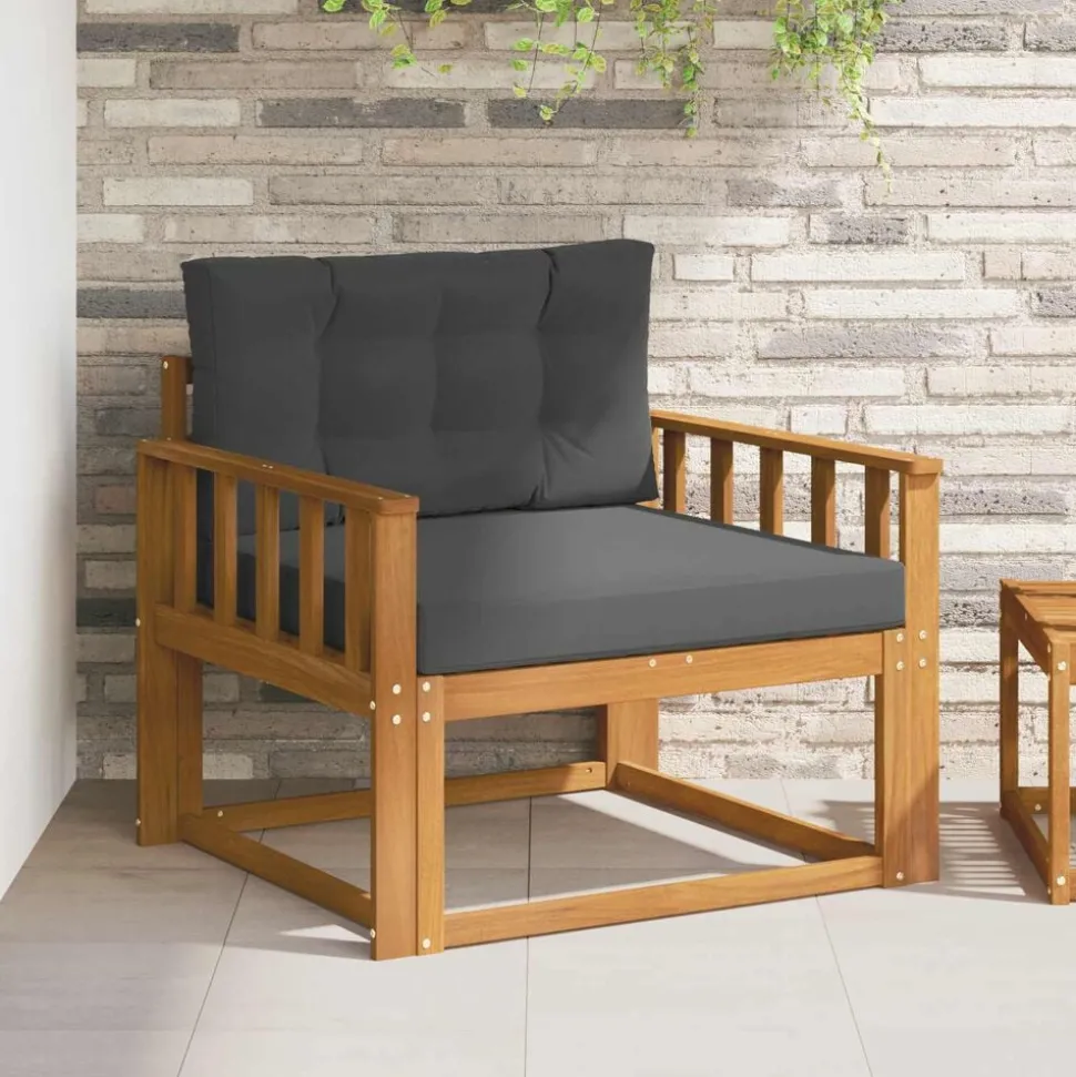 vidaXL Buiten Midden Sofa Massief Acaciahout Naturel