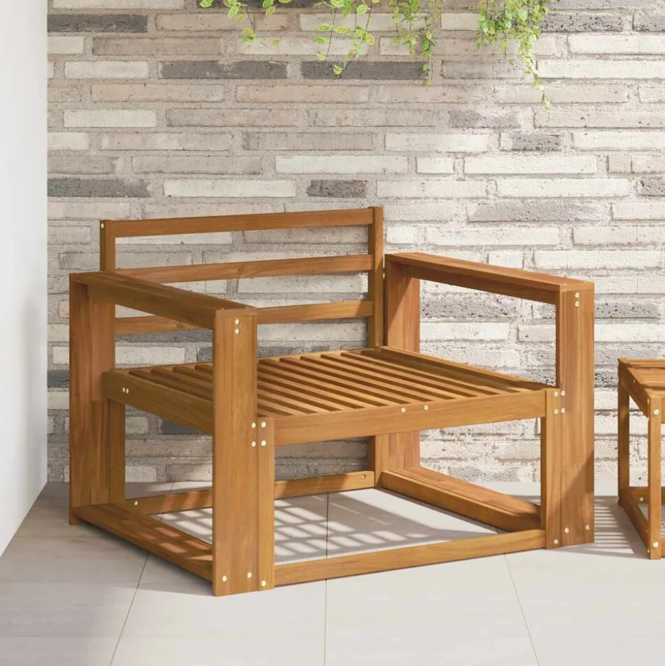 vidaXL Buiten Midden Sofa Massief Acaciahout Naturel