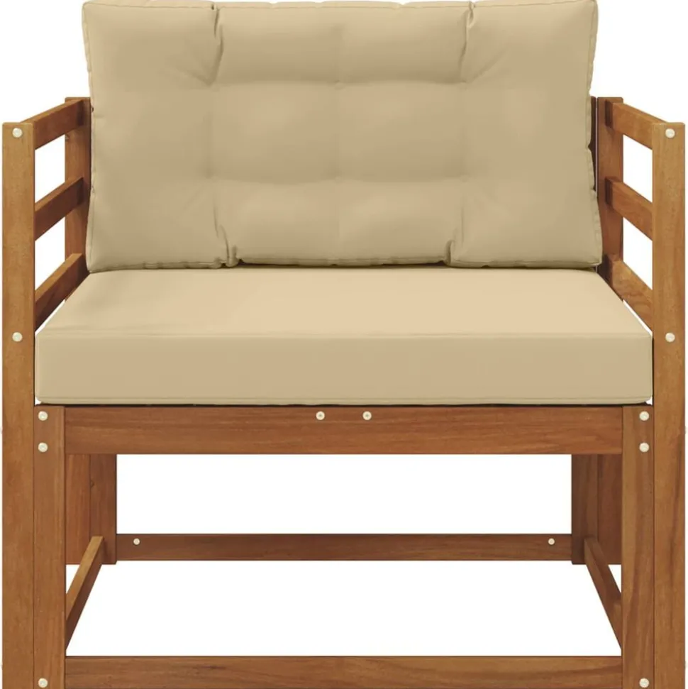 vidaXL Buiten Midden Sofa Massief Acaciahout Naturel