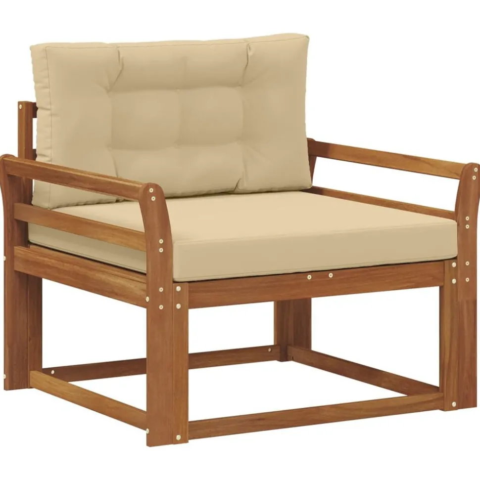 vidaXL Buiten Midden Sofa Massief Acaciahout Naturel