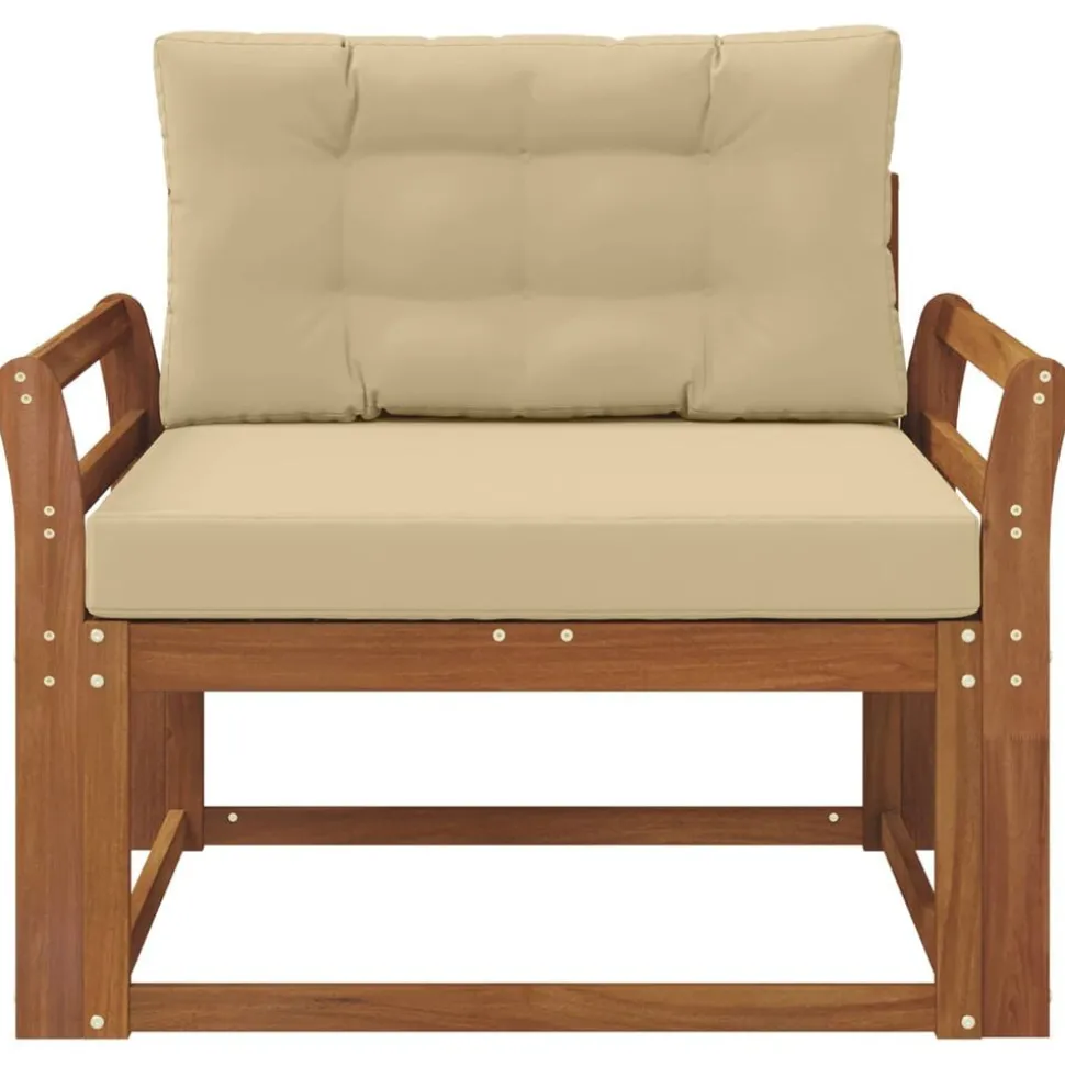 vidaXL Buiten Midden Sofa Massief Acaciahout Naturel