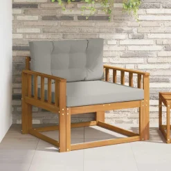 vidaXL Buiten Midden Sofa Massief Acaciahout Naturel