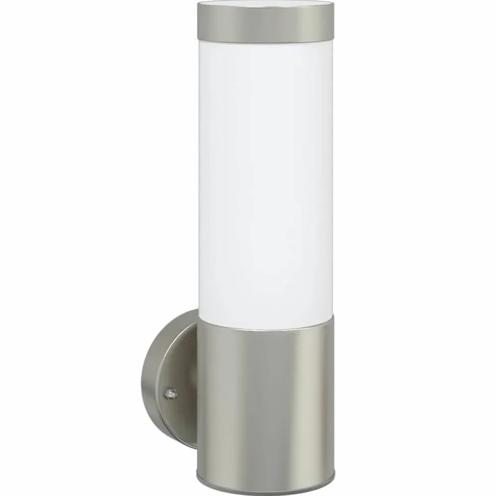 vidaXL Buiten Wandlamp Zilver 12 x 8,5 x 27 cm
