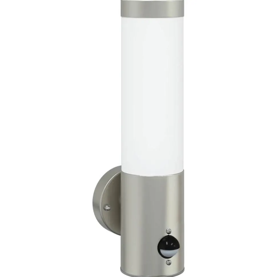 vidaXL Buiten Wandlamp Zilver 12 x 8,5 x 29 cm