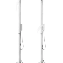 vidaXL Buitendouche 220 cm roestvrij staal