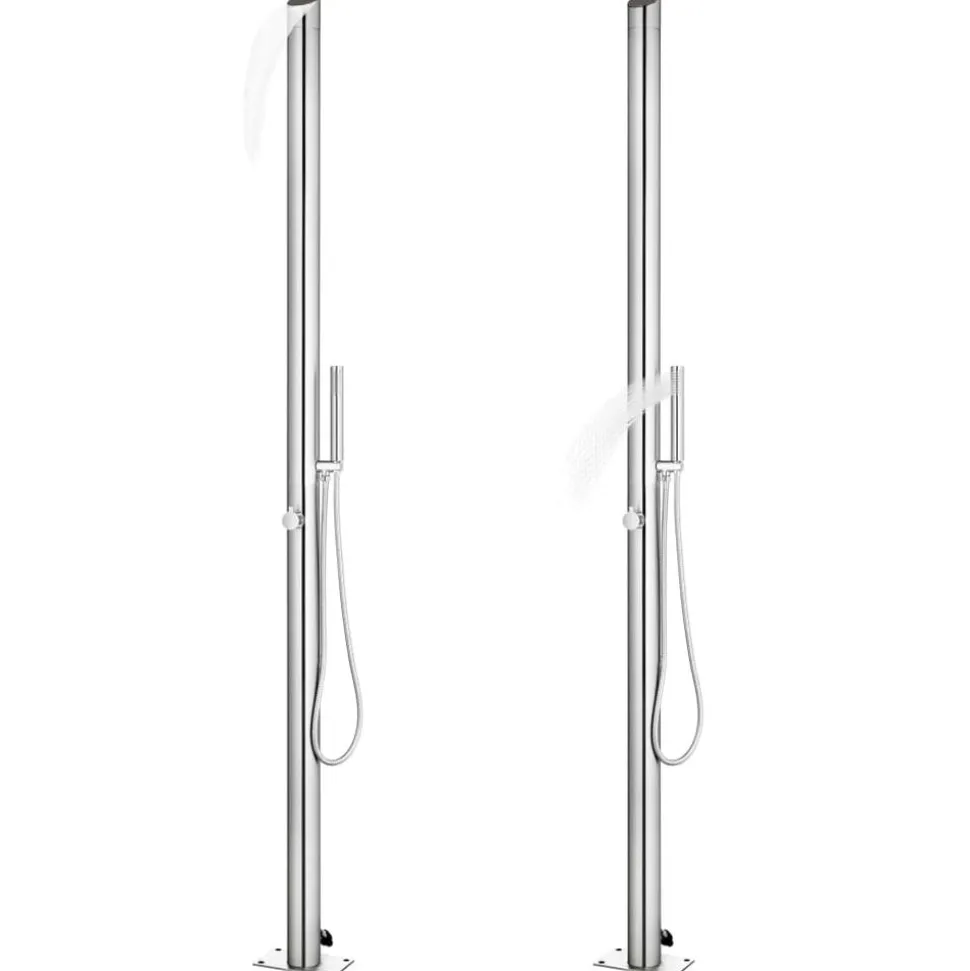 vidaXL Buitendouche 220 cm roestvrij staal