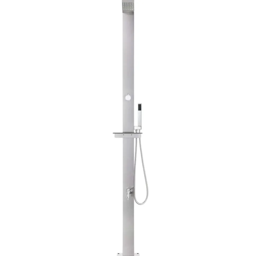 vidaXL Buitendouche 220 cm roestvrij staal