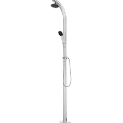 vidaXL Buitendouche met bruine basis 220 cm aluminium