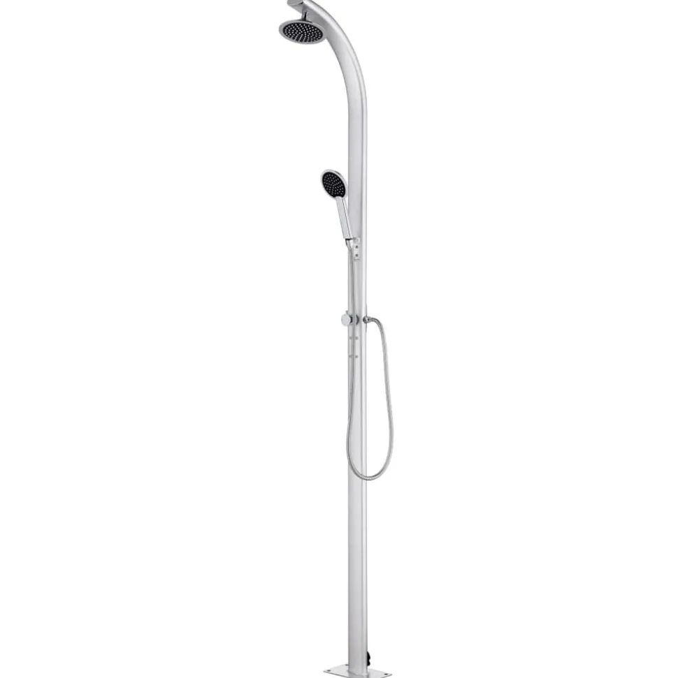vidaXL Buitendouche met bruine basis 220 cm aluminium