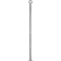 vidaXL Buitendouche met bruine basis 220 cm roestvrij staal