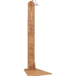 vidaXL Buitendouche 70x75x204 cm massief teakhout