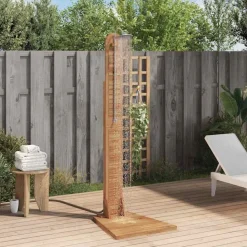 vidaXL Buitendouche 70x75x204 cm massief teakhout