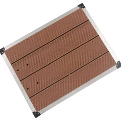 vidaXL Buitendouchebak 80x62 cm HKC roestvrij staal bruin