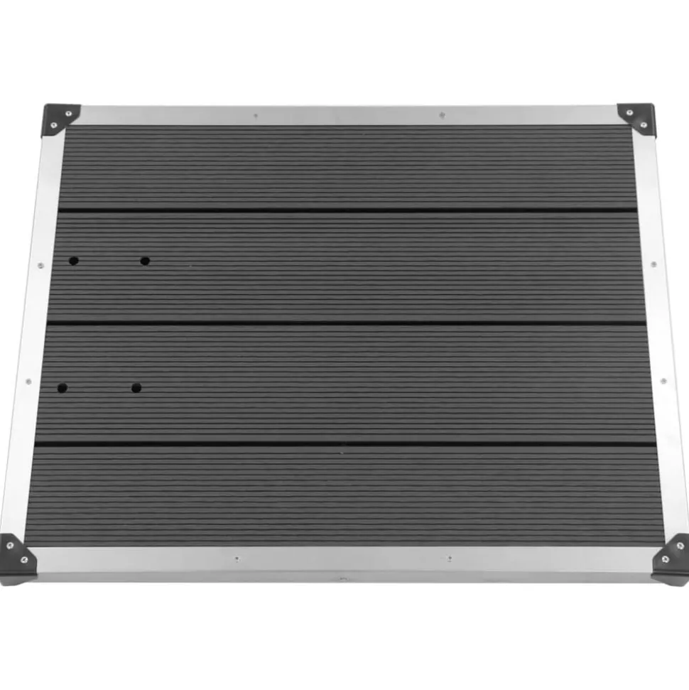 vidaXL Buitendouchebak 80x62 cm HKC roestvrij staal grijs