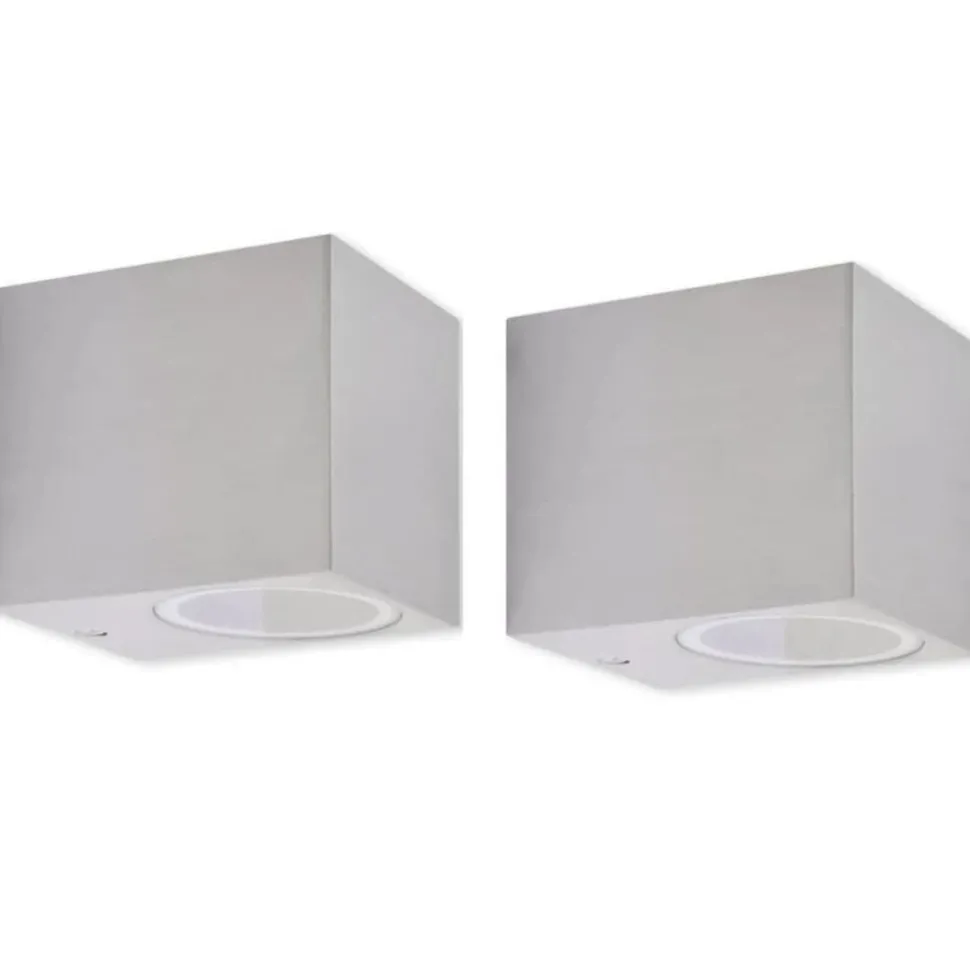 vidaXL Buitenlamp kubusvormig 2st