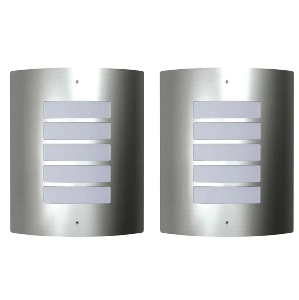 vidaXL Buitenlamp RVS Falerna 2 st