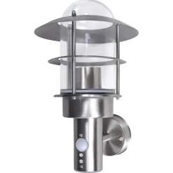 vidaXL Buitenmuurlamp met bewegingssensor RVS