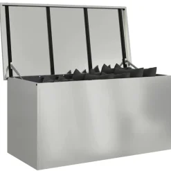 vidaXL Buitenopslagdoos Zilver 100 x 50,5 x 50 cm Staal