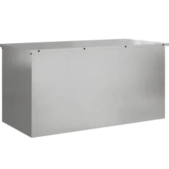 vidaXL Buitenopslagdoos Zilver 100 x 50,5 x 50 cm Staal