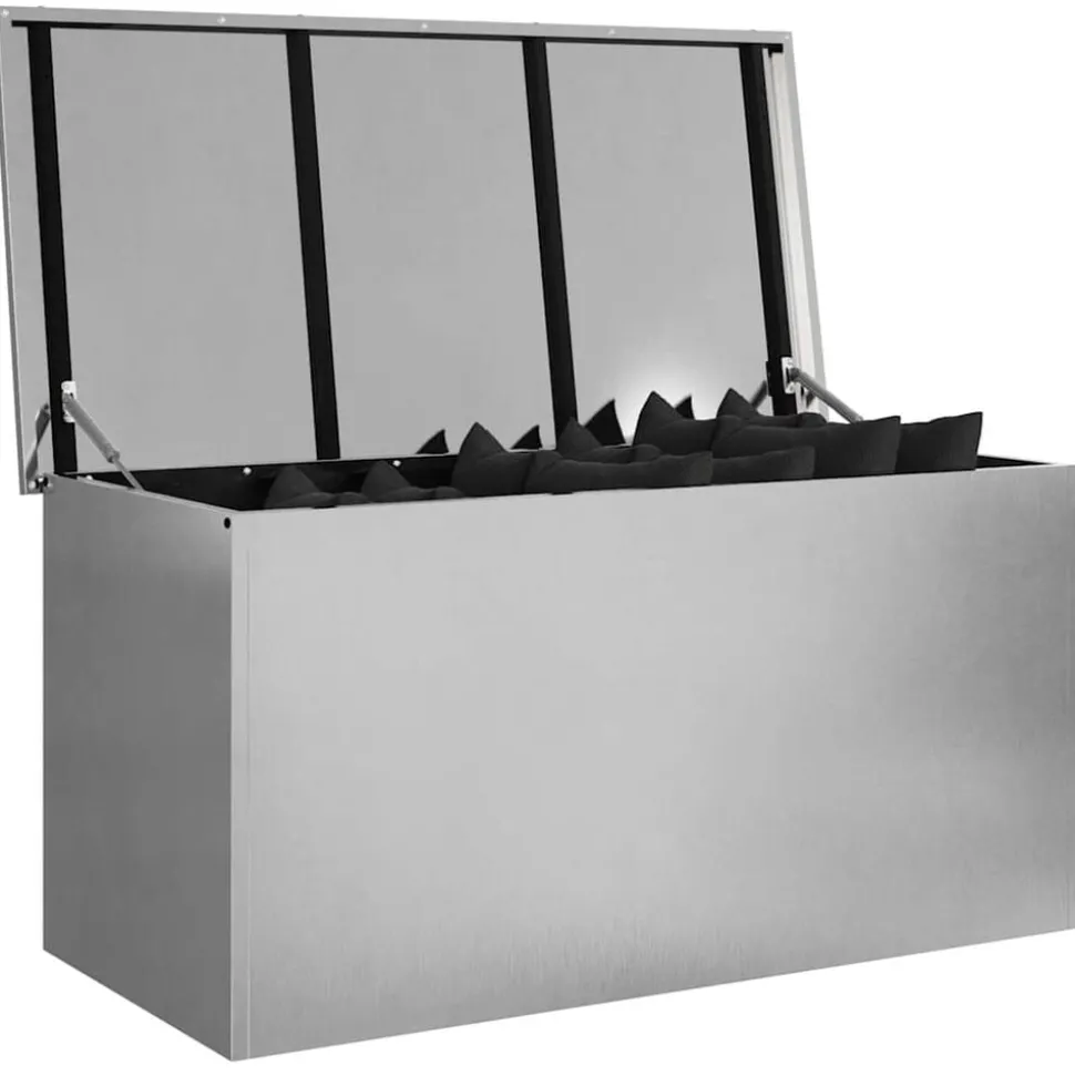 vidaXL Buitenopslagdoos Zilver 100 x 50,5 x 50 cm Staal