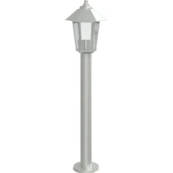 vidaXL Buitenvloerlamp 80 cm roestvrijstaal zilverkleurig