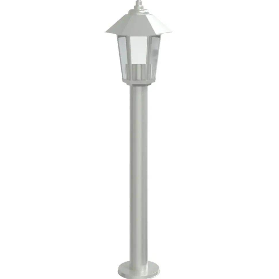 vidaXL Buitenvloerlamp 80 cm roestvrijstaal zilverkleurig