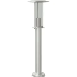 vidaXL Buitenvloerlamp 60 cm roestvrijstaal zilverkleurig