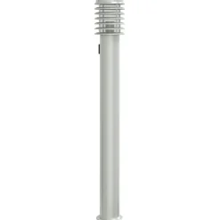 vidaXL Buitenvloerlamp met stopcontact 110 cm roestvrijstaal zilver