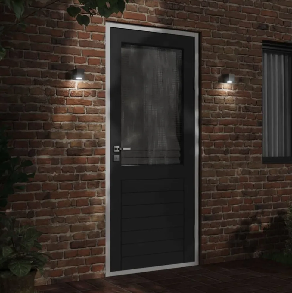 vidaXL Buitenwandlamp gegoten aluminium zwart