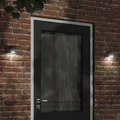 vidaXL Buitenwandlamp gegoten aluminium zwart