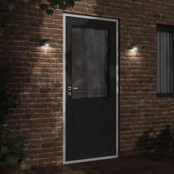 vidaXL Buitenwandlamp gegoten aluminium zwart