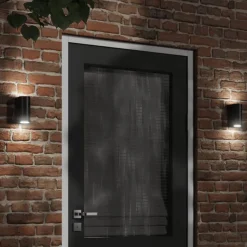 vidaXL Buitenwandlamp gegoten aluminium zwart