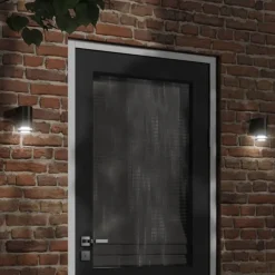 vidaXL Buitenwandlamp gegoten aluminium zwart