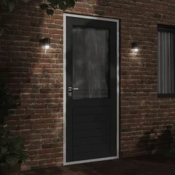 vidaXL Buitenwandlamp gegoten aluminium zwart