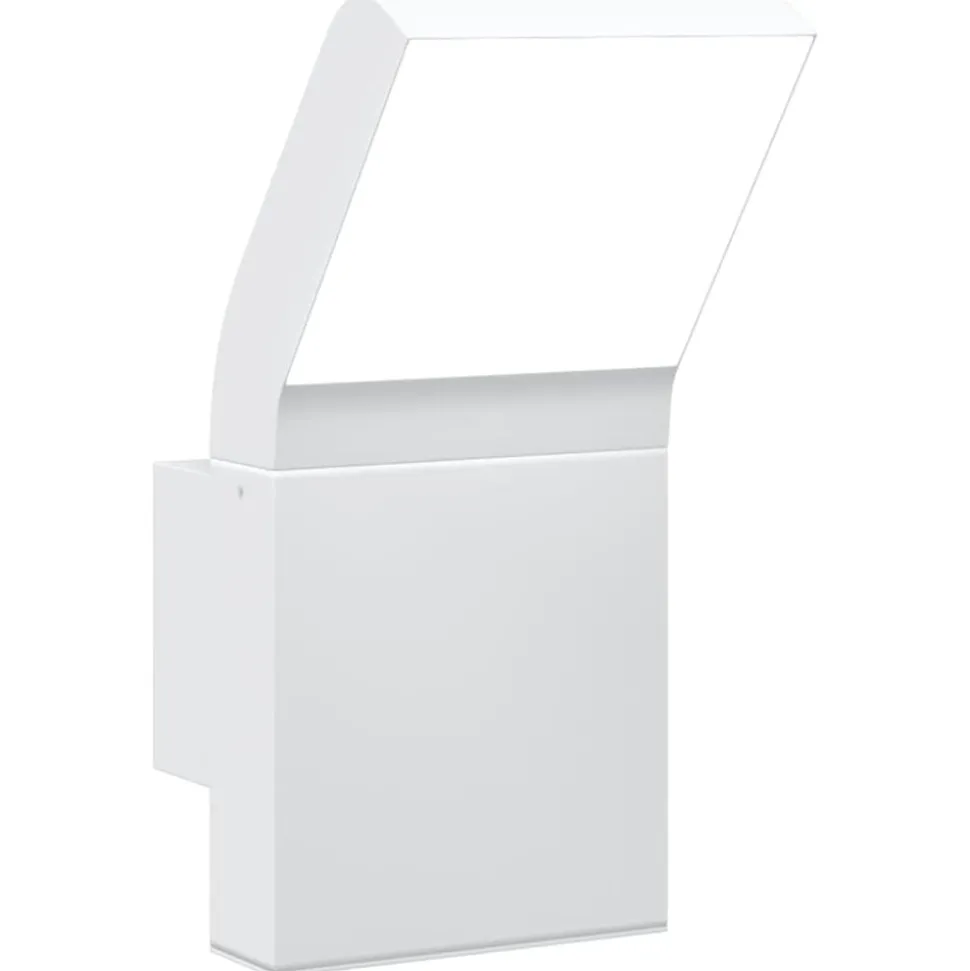 vidaXL Buitenwandlamp LED gegoten aluminium wit