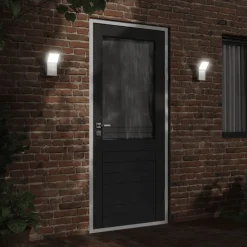 vidaXL Buitenwandlamp LED gegoten aluminium wit