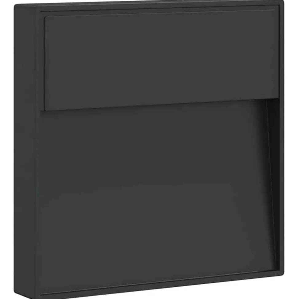 vidaXL Buitenwandlamp LED gegoten aluminium zwart