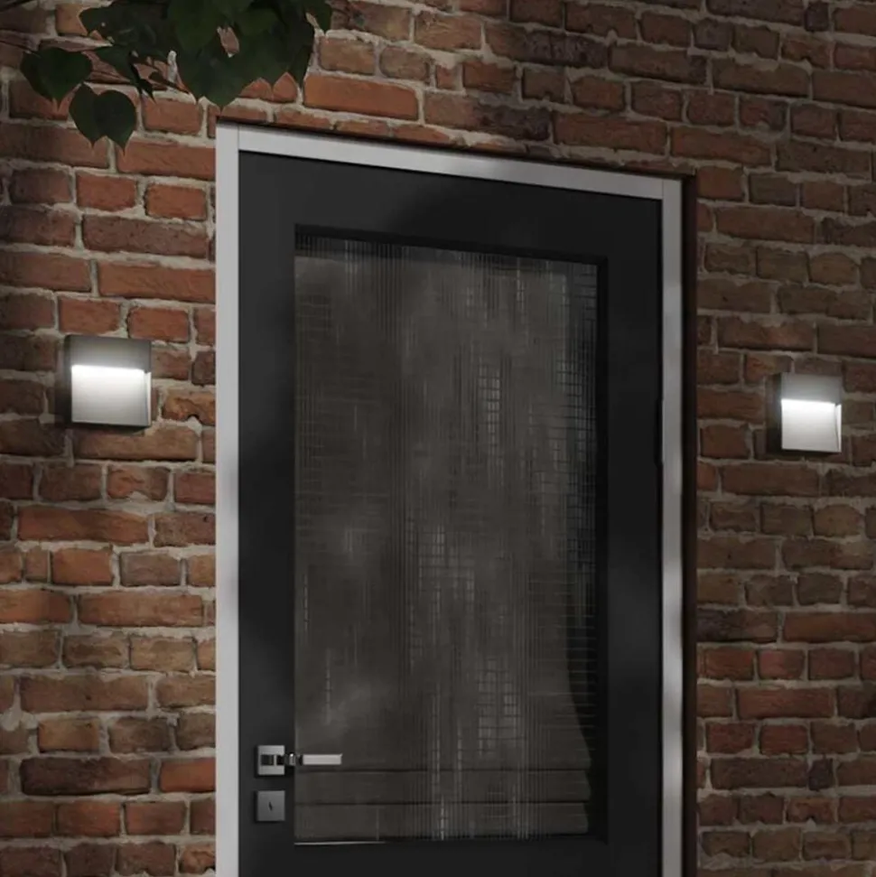 vidaXL Buitenwandlamp LED gegoten aluminium zwart