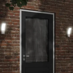 vidaXL Buitenwandlamp LED gegoten aluminium wit