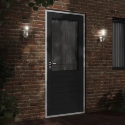 vidaXL Buitenwandlamp met sensor roestvrij staal zilverkleurig