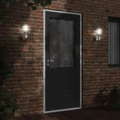 vidaXL Buitenwandlamp met sensor roestvrij staal zilverkleurig