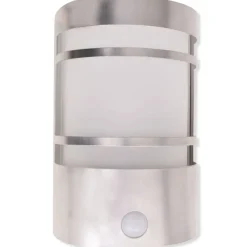 vidaXL Buitenwandlamp met sensor RVS
