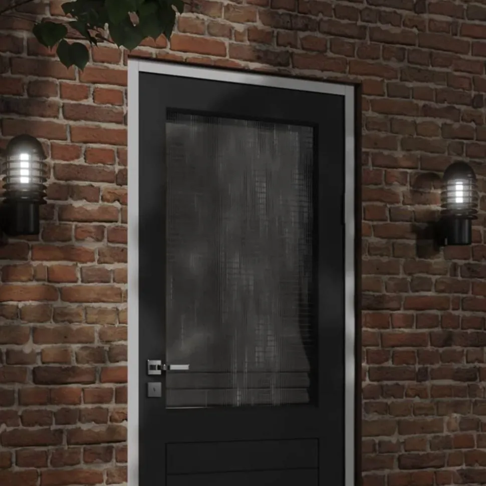 vidaXL Buitenwandlamp roestvrij staal zwart