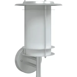 vidaXL Buitenwandlamp roestvrij staal zilverkleurig