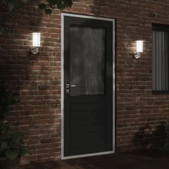 vidaXL Buitenwandlamp roestvrij staal zilverkleurig