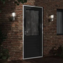 vidaXL Buitenwandlamp roestvrij staal zilverkleurig