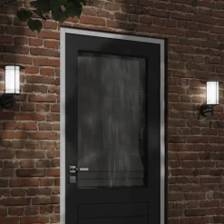 vidaXL Buitenwandlamp roestvrij staal zwart